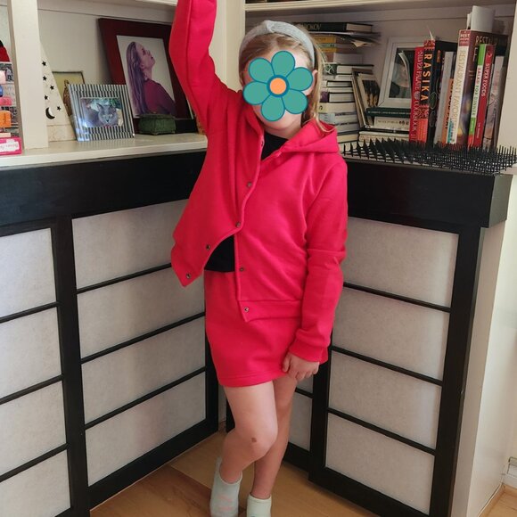 Girls Red Sz 8-10 Matching Set a Jacket and a Mini Skirt Lot Bundle NEW - Picture 3 of 7